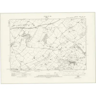 1914 Map of Anglesey XXII.NE, 1925 Print
