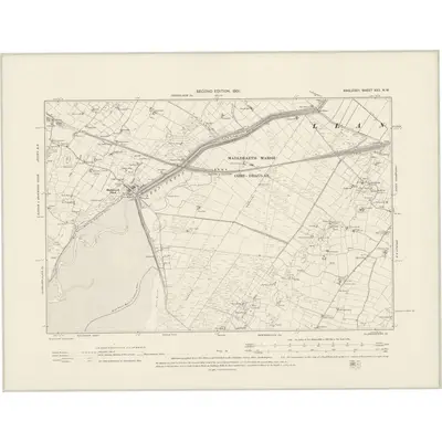 1899 Map of Anglesey XXII.NW, 1901 Print