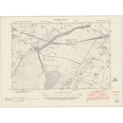 1949 Map of Anglesey XXII.NW, 1953 Print