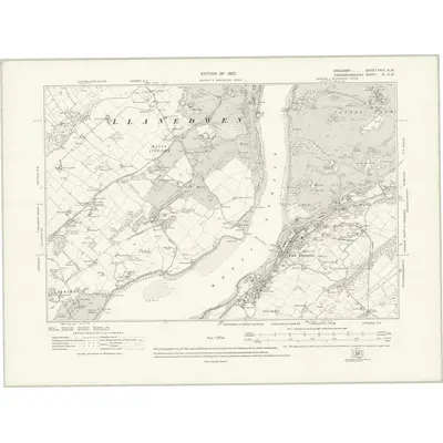 1913 Map of Anglesey XXIII.NW, 1920 Print
