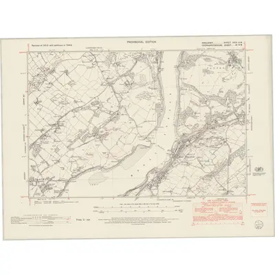 1949 Map of Anglesey XXIII.NW, 1953 Print