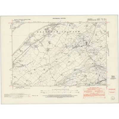 1949 Map of Anglesey XXIII.SW, 1953 Print