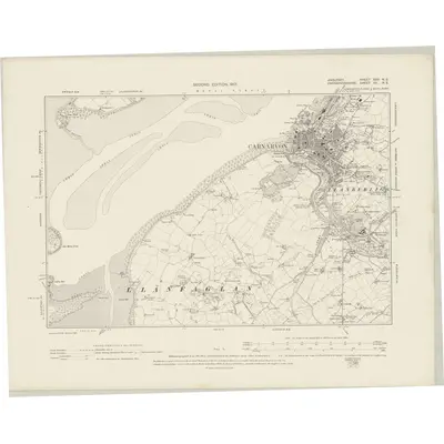 1899 Map of Anglesey XXV.NE, 1901 Print