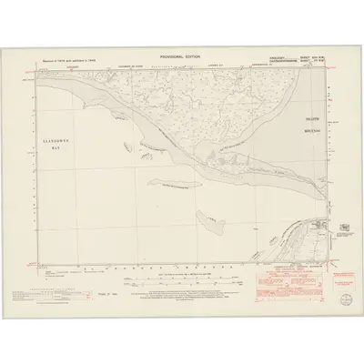 1949 Map of Anglesey XXV.NW, 1953 Print