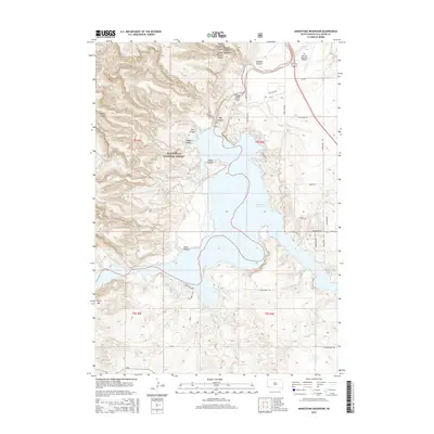2015 Map of Angostura Reservoir, 2015 Print