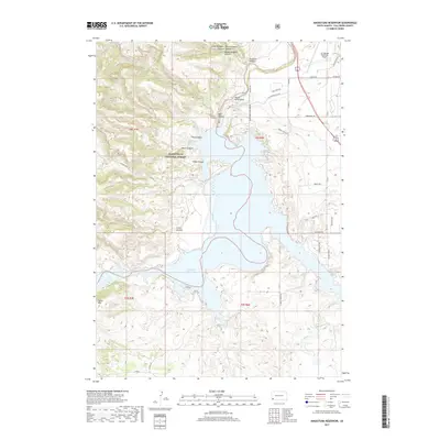 2017 Map of Angostura Reservoir, 2017 Print