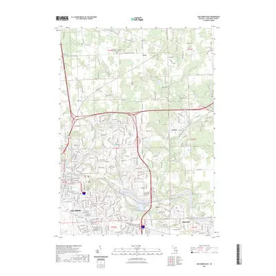 2023 Map of Ann Arbor East, 2023 Print