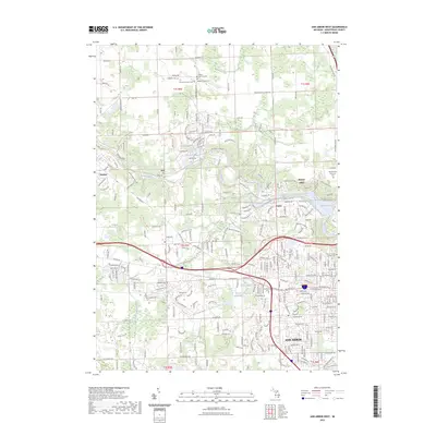 2023 Map of Ann Arbor West, 2023 Print