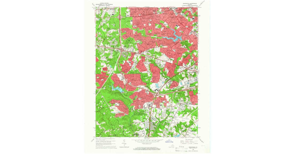 1965 Map of Annandale, VA — High-Res | Pastmaps
