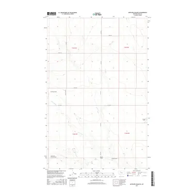 2017 Map of Antelope Coulee SE, 2017 Print