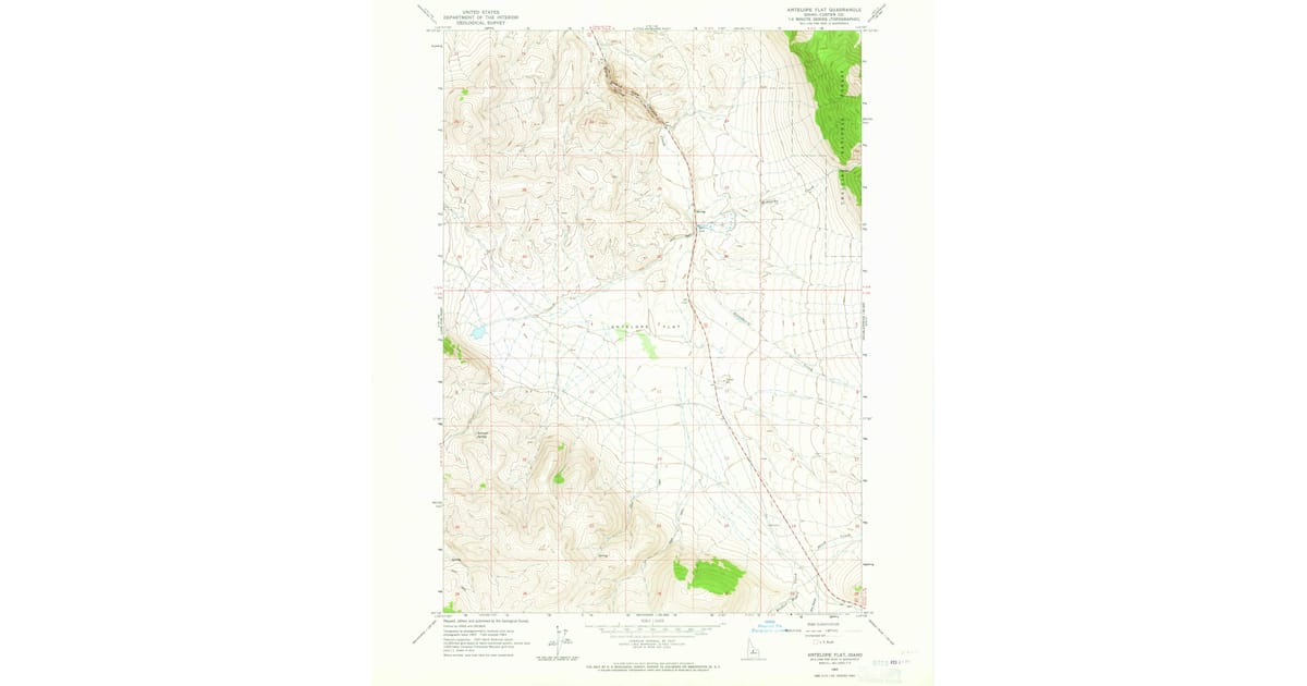 1963 Map of Antelope Flat, Custer County, ID — High-Res | Pastmaps