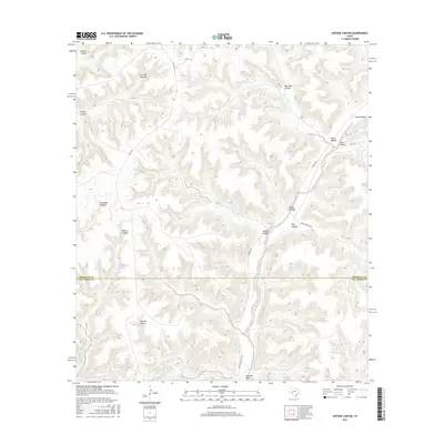 2016 Map of Antone Canyon, 2016 Print