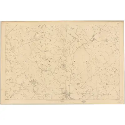 1929 Map of Antrim - Sheet 43, 1837 Print
