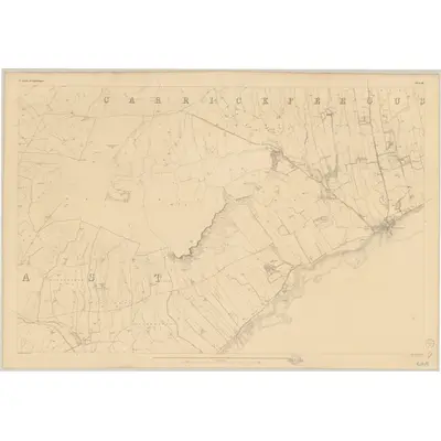 1832 Map of Antrim - Sheet 52, 1837 Print