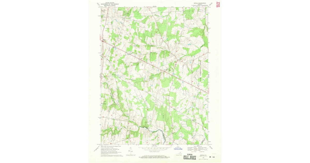 1968 Map of Arcola, VA — High-Res | Pastmaps