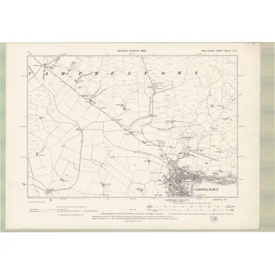 1898 Map of Argyll and Bute Sheet CCLVII.NE, 1900 Print
