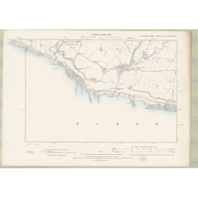 1895 Map of Argyll and Bute Sheet CCLVIIIA.NE & CCLIX.NW, 1897 Print