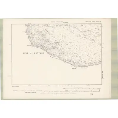 1897 Map of Argyll and Bute Sheet CCLXIV.SE, 1900 Print