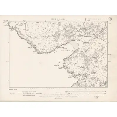 1898 Map of Argyll and Bute Sheet CCXI.NW & NE, 1900 Print