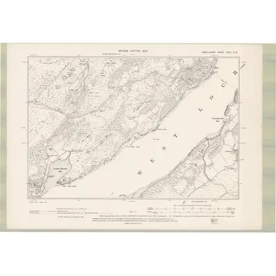 1898 Map of Argyll and Bute Sheet CCXII.NW, 1900 Print