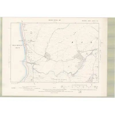 1895 Map of Argyll and Bute Sheet CCXLVIII.NE, 1897 Print
