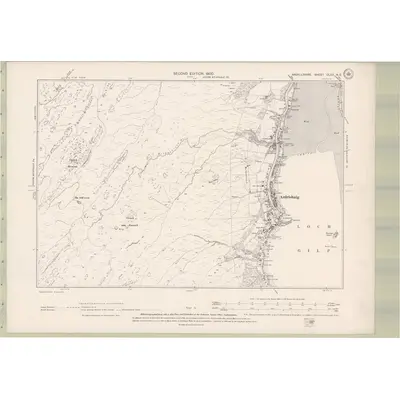 1898 Map of Argyll and Bute Sheet CLXX.NE, 1900 Print