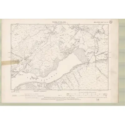 1897 Map of Argyll and Bute Sheet CX.NE, 1900 Print