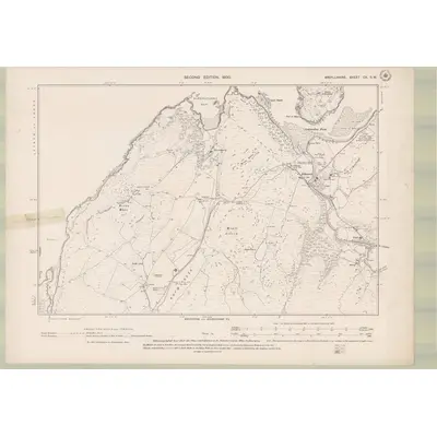 1897 Map of Argyll and Bute Sheet CX.SW, 1900 Print