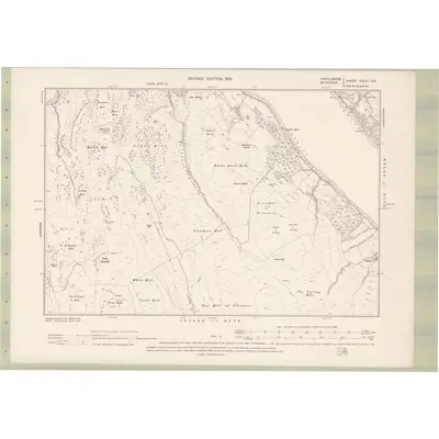 1898 Map of Argyll and Bute Sheet CXCIII.NE, 1901 Print