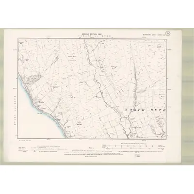 1896 Map of Argyll and Bute Sheet CXCIII.SE, 1897 Print