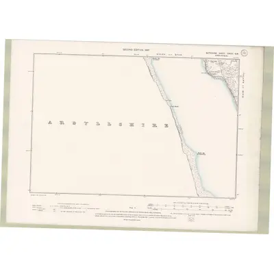 1895 Map of Argyll and Bute Sheet CXCIII.SW, 1897 Print