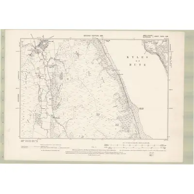 1898 Map of Argyll and Bute Sheet CXCIII.SW, 1901 Print