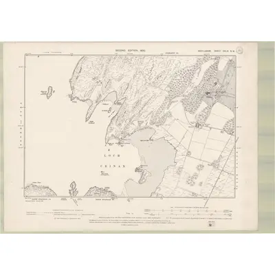 1898 Map of Argyll and Bute Sheet CXLIX.SW, 1900 Print