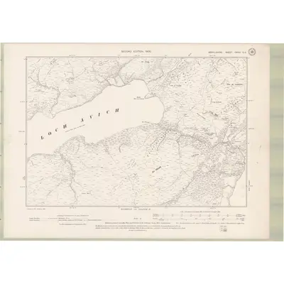1898 Map of Argyll and Bute Sheet CXXIII.SE, 1900 Print