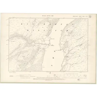 1897 Map of Argyll and Bute Sheet CXXIV.NW, 1900 Print