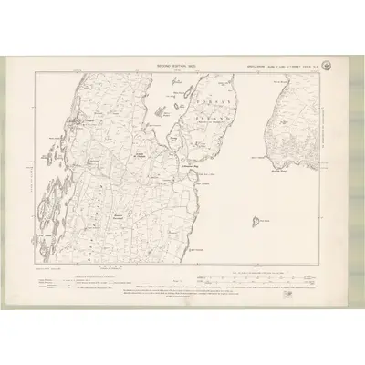 1898 Map of Argyll and Bute Sheet CXXIX.NE, 1900 Print