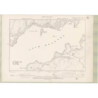 1898 Map of Argyll and Bute Sheet CXXX.NW, 1900 Print