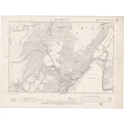 1897 Map of Argyll and Bute Sheet CXXXIII.NW, 1900 Print
