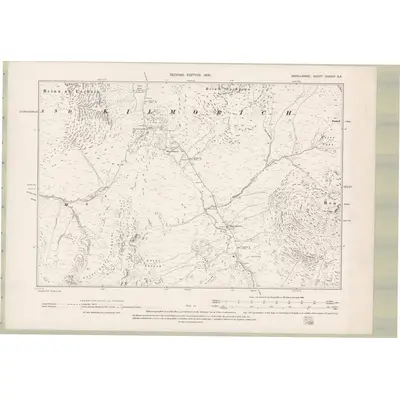 1897 Map of Argyll and Bute Sheet CXXXIV.SE, 1900 Print