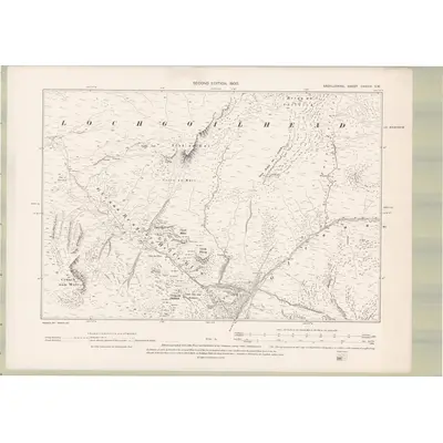 1897 Map of Argyll and Bute Sheet CXXXIV.SW, 1900 Print
