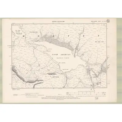 1897 Map of Argyll and Bute Sheet LIV.NE, 1900 Print