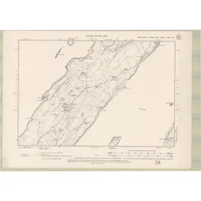 1897 Map of Argyll and Bute Sheet LXXII.NE, 1900 Print