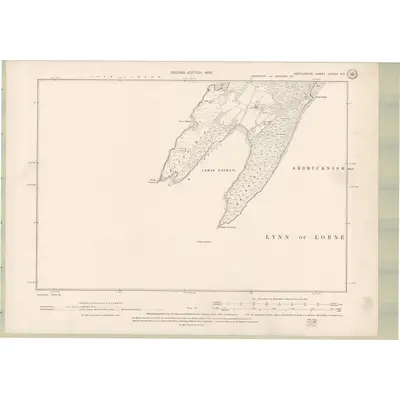 1897 Map of Argyll and Bute Sheet LXXXVI.NE, 1900 Print