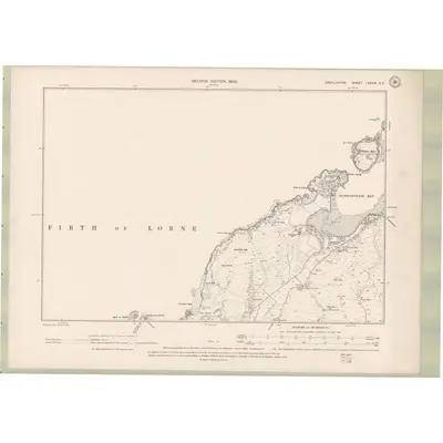 1897 Map of Argyll and Bute Sheet LXXXVI.SE, 1900 Print