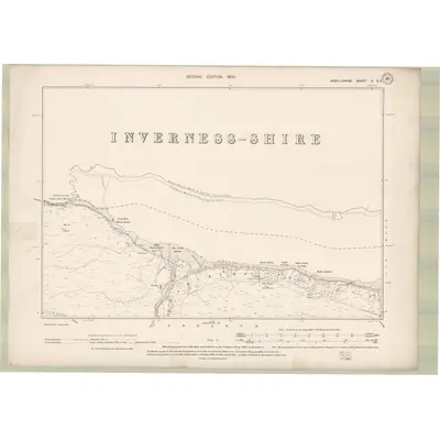 1897 Map of Argyll and Bute Sheet V.SE, 1900 Print