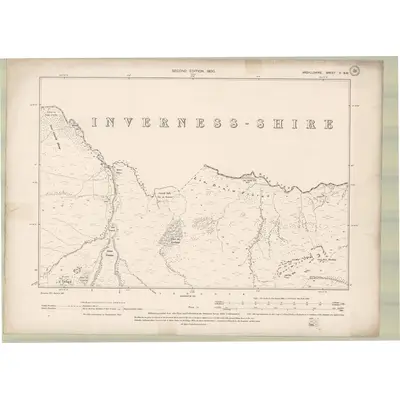 1897 Map of Argyll and Bute Sheet V.SW, 1900 Print
