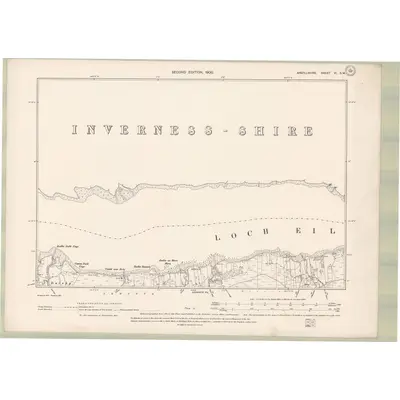 1897 Map of Argyll and Bute Sheet VI.SW, 1900 Print