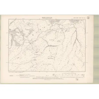 1897 Map of Argyll and Bute Sheet XCIX.SE, 1900 Print