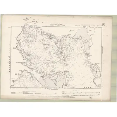 1897 Map of Argyll and Bute Sheet XVIa.SW & XVI.NW, 1900 Print