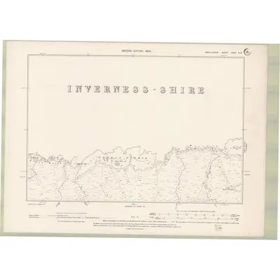 1897 Map of Argyll and Bute Sheet XXXII.NE, 1900 Print